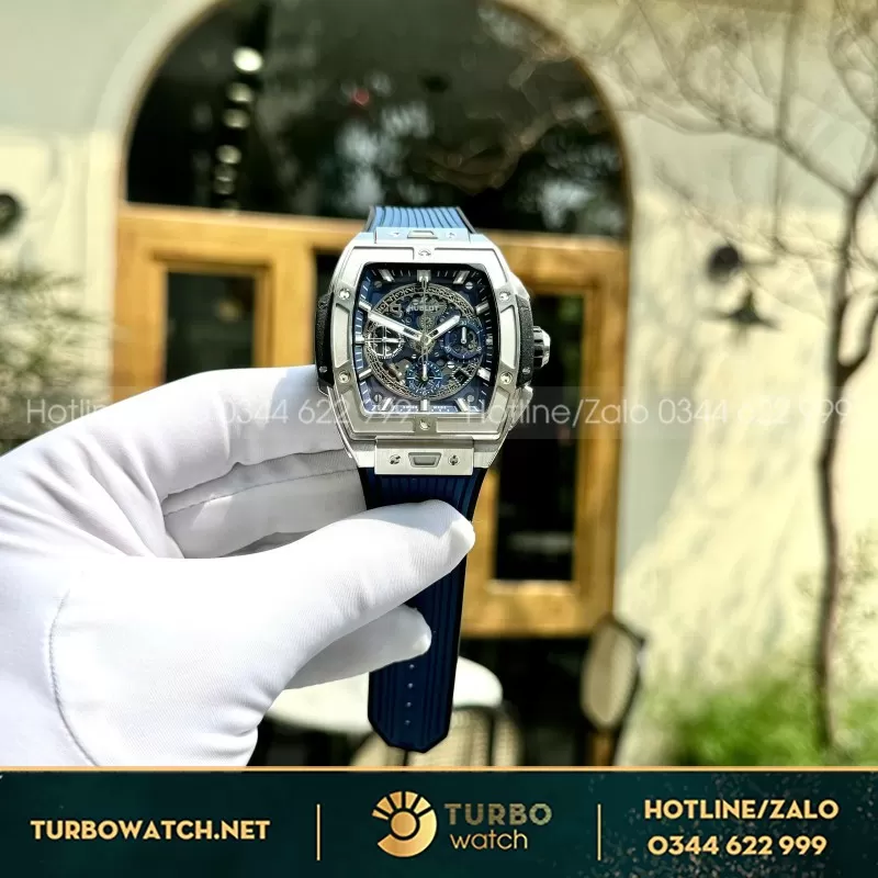 Đồng Hồ Chế Tác Hublot Spirit Of Big Bang Titanium Mặt Xanh Blue Nhà Máy BBF 42mm