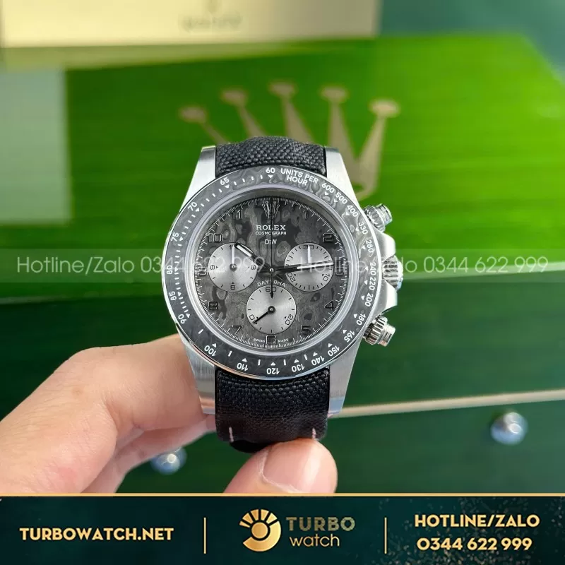 Đồng Hồ Chế Tác Rolex Cosmograph Daytona DiW Dây Vải Canvas 40mm