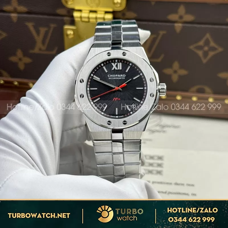Đồng Hồ Chopard Alpine Eagle 298600 Replica 11 Mặt Đen Kim Đỏ Nhà Máy GH 41mm