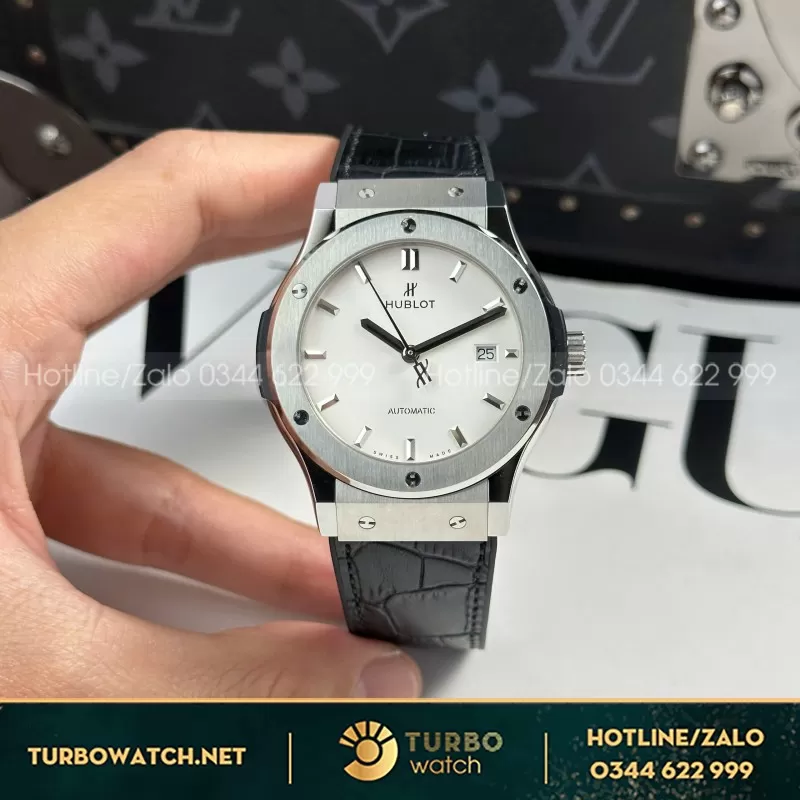 Đồng Hồ Hublot Classic Fusion King White Black Replica 1:1 Nhà Máy JJF 38mm