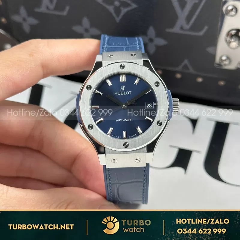 Đồng Hồ Hublot Classic Fusion Titanium Replica 1:1 Màu Xanh Dương JJF 38mm