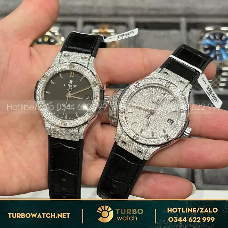 Đồng Hồ Hublot Độ Full Kim Cương Moissanite HBF 38mm