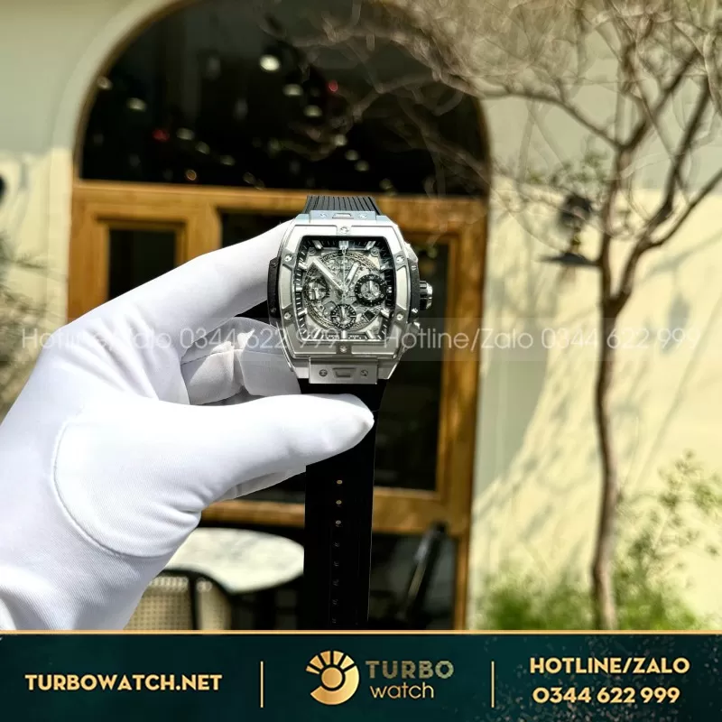 Đồng Hồ Hublot Spirit Of Big Bang Titanium Replica 11 Viền Gốm Đen Nhà Máy BBF 42mm