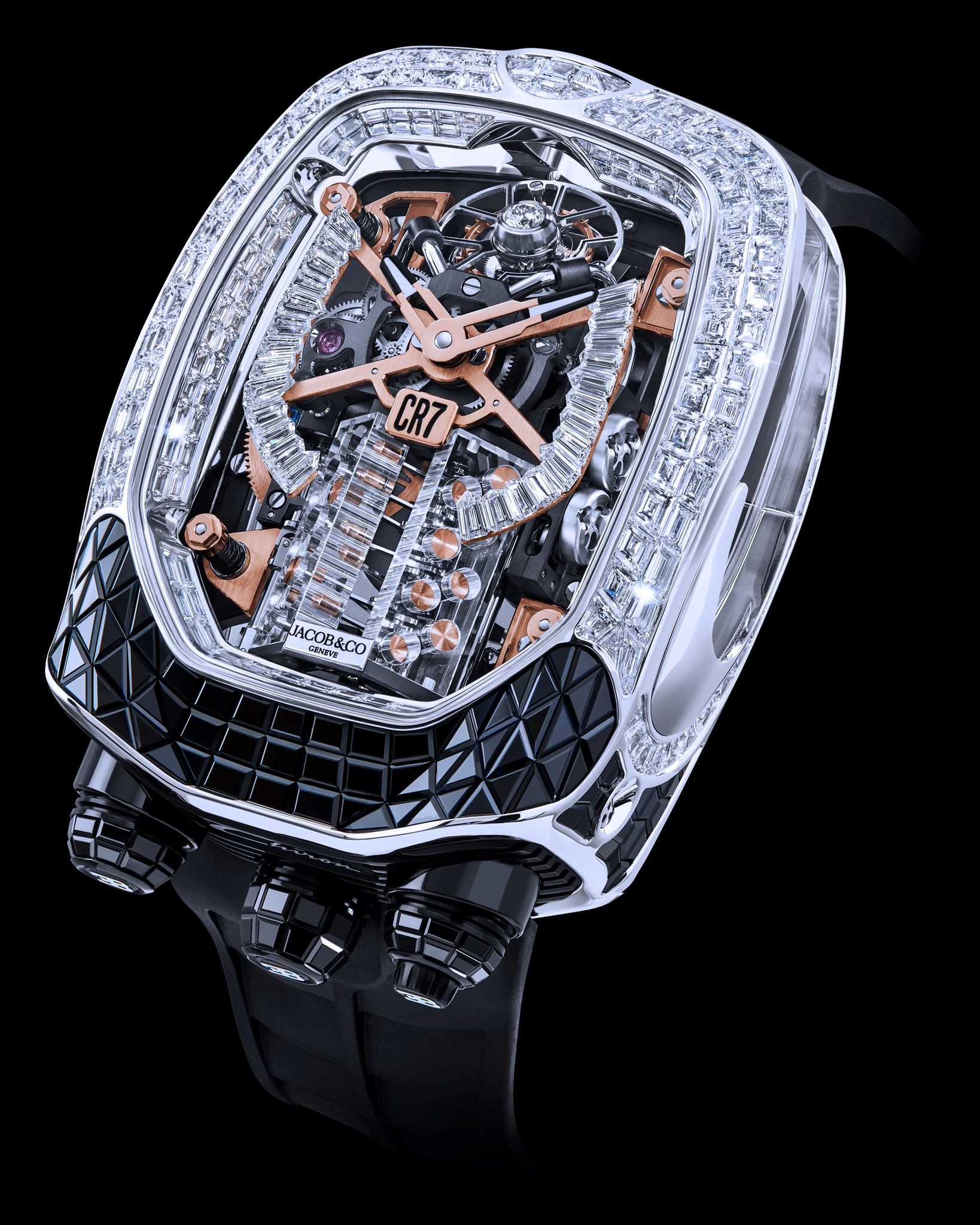 Đồng hồ Jacob & Co Bugatti Chiron Baguette trị giá 1 triệu USD của siêu sao bóng đá CR7