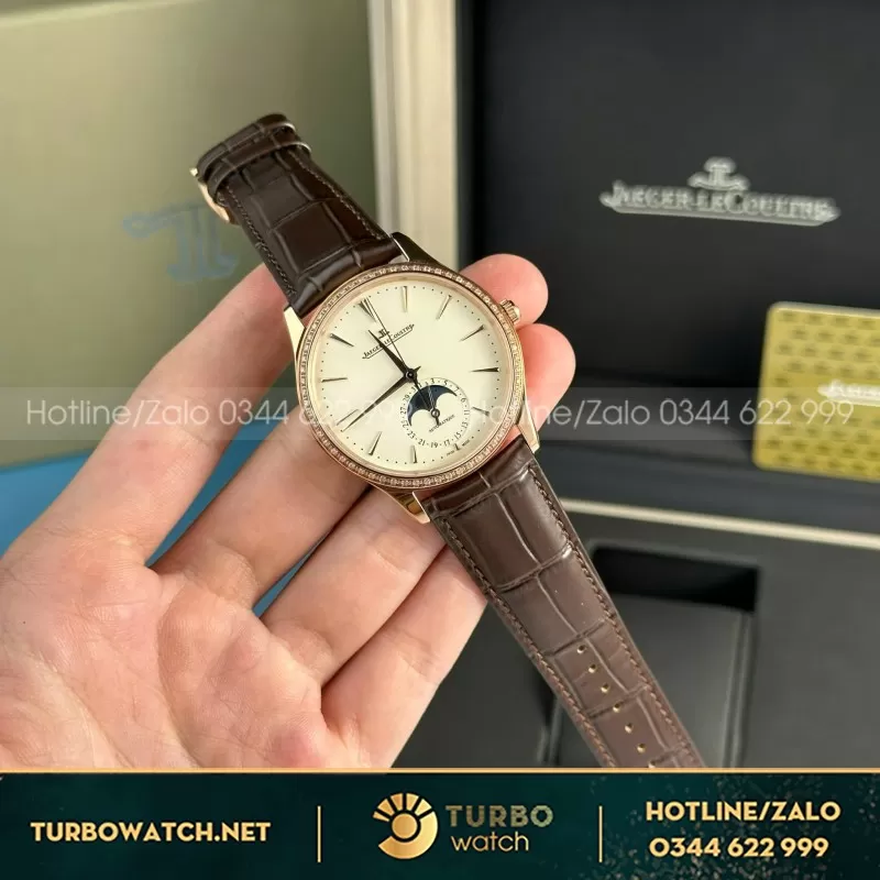 Đồng Hồ Jaeger Lecoultre Chế Tác Master Ultrathin Moon Màu Đen 39Mm