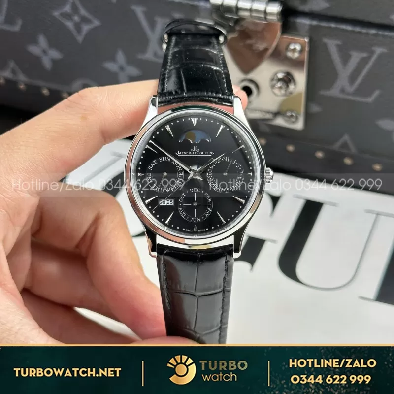 Đồng Hồ Jaeger LeCoultre Replica 11 Master Ultrathin Perpetual Calendar Mặt Đen Nhà Máy VR 39mm