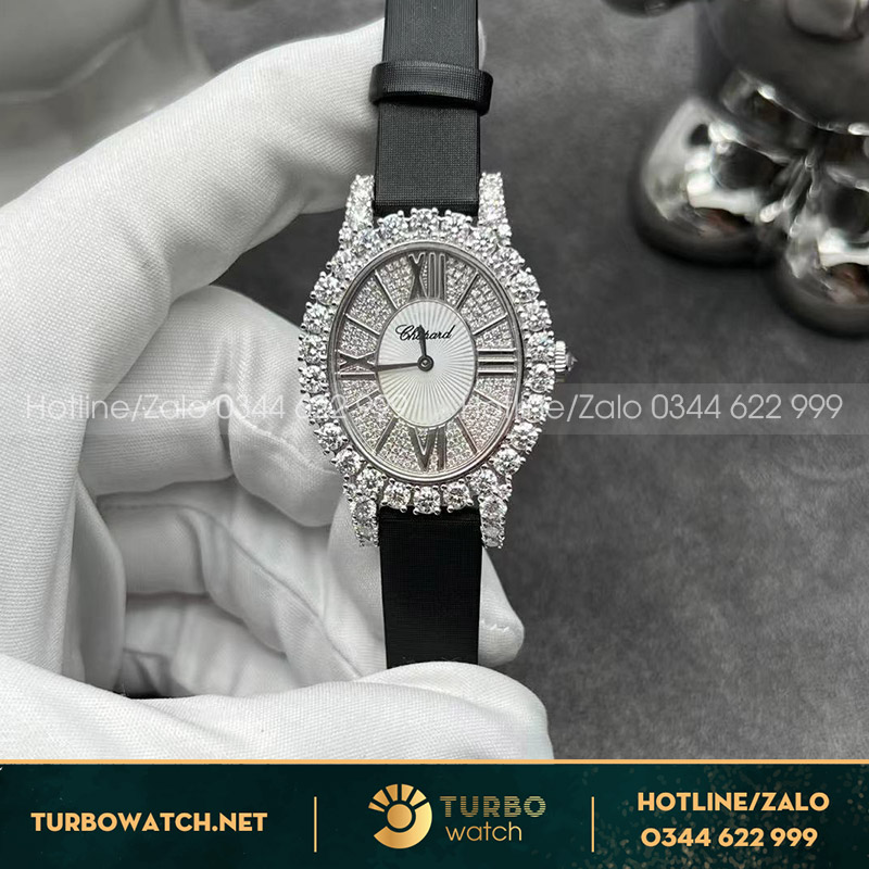 Đồng hồ lady chopard 29mm chế tác vàng khối kim cương thiên nhiên