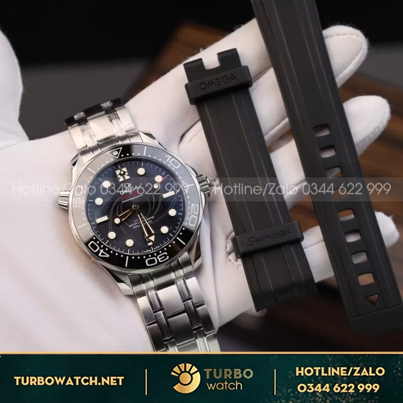 Đồng Hồ Omega Replica 11 Seamaster Diver 300M Chronograph Mặt Đen Nhà Máy N1 44mm