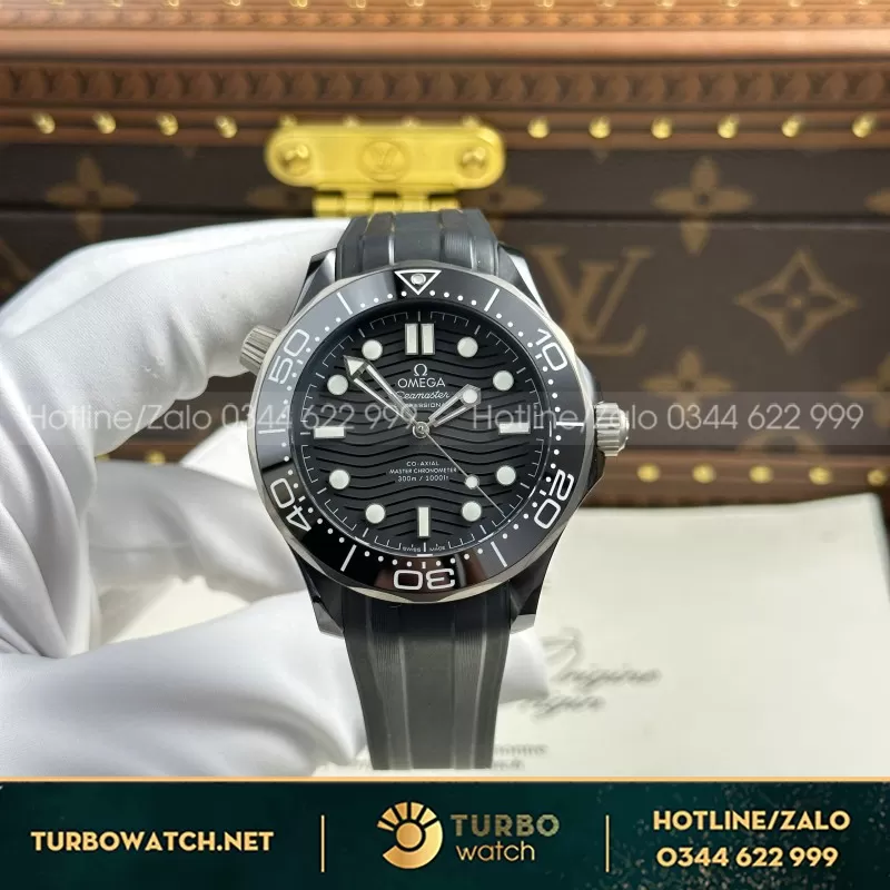 Đồng Hồ Omega Seamaster Diver 300M Replica 1:1 Mặt Số Xám viền gốm Ceramic VSF 42mm