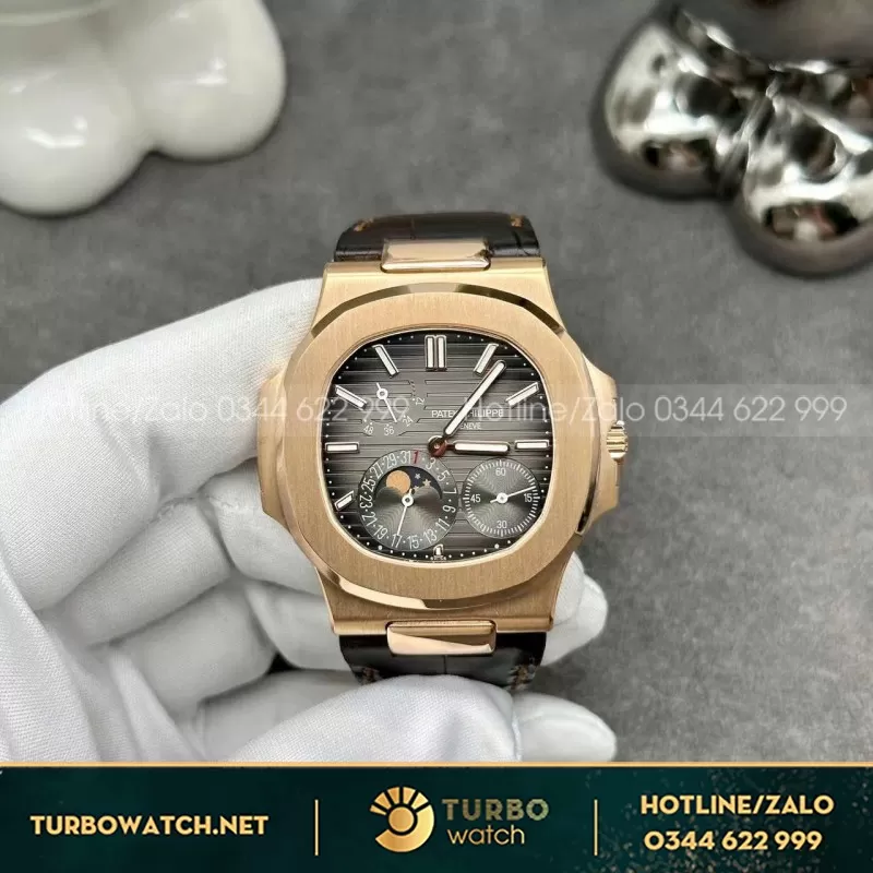 Đồng Hồ Patek Philippe 1:1 Nautilus 5712R Chế Tác Vàng Đúc 18k 40mm