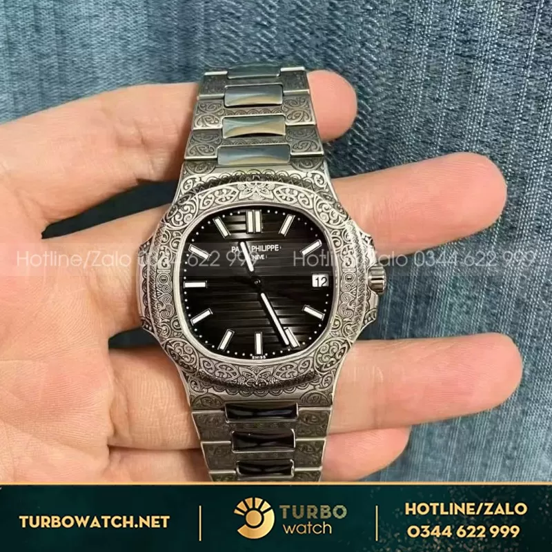 Đồng hồ Patek Philippe Nautilus 5711/1500A Chế Tác Hoa Văn Đính Kim Cương
