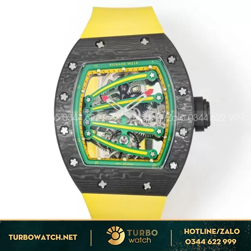 Đồng Hồ Richard Mille Chế Tác RM59-01 Carbon Tourbillon 43x50mm
