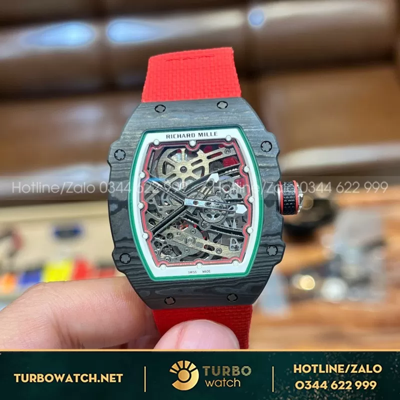Đồng Hồ Richard Mille Chế Tác RM67-02 Automatic Italy carbon NTPT Rep 1:1 38.7×47.52mm