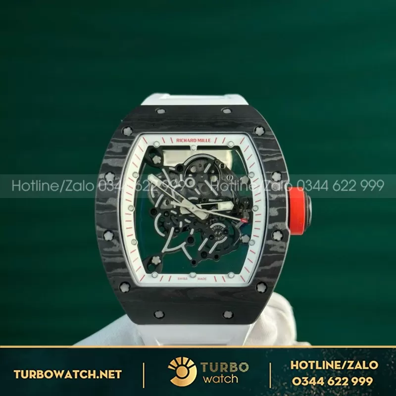 Đồng Hồ Richard Mille RM055 Bubba Watson Carbon Replica 1:1 BBR 45mm