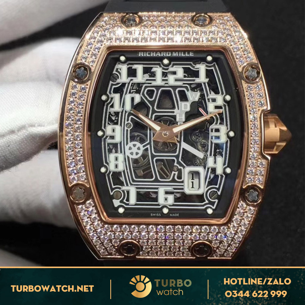 đồng hồ RICHARD MILLE super fake 1-1 RM67-01 GOLD DIAMOND