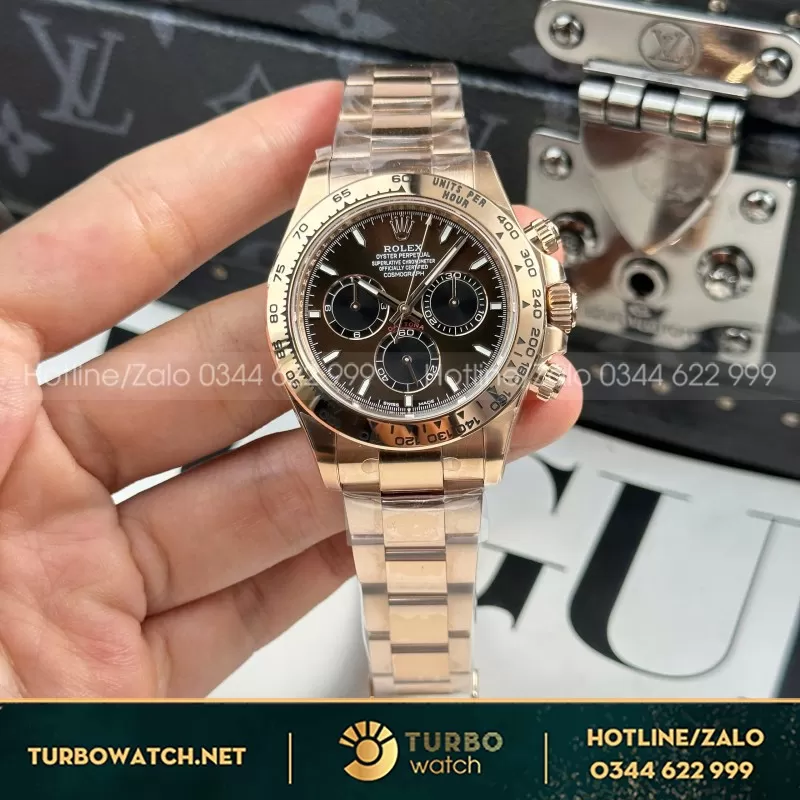 Đồng Hồ Rolex Cosmograph Daytona 126508 Clone 11 Mặt Chocolate Dây Oyster THB 40mm