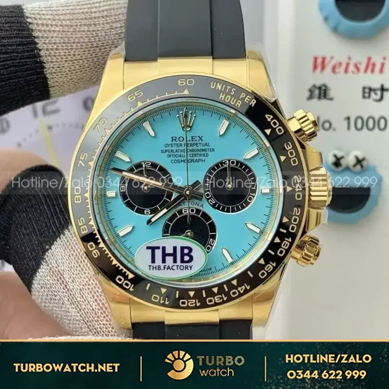 Đồng Hồ Rolex Cosmograph Daytona 126518LN Replica 11 Mặt Xanh Ngọc Lam Xưởng THB 40mm