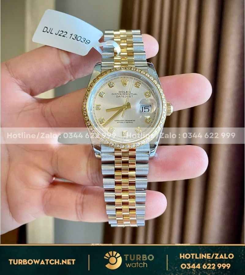 Đồng hồ rolex datejust 36mm bọc vàng demi GM factory