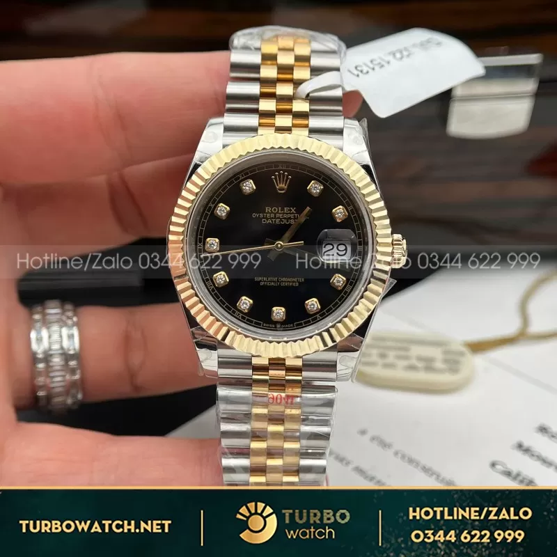 Đồng Hồ Rolex DateJust Nam Chế Tác Bọc Vàng 18K Nhà Máy GM 41mm
