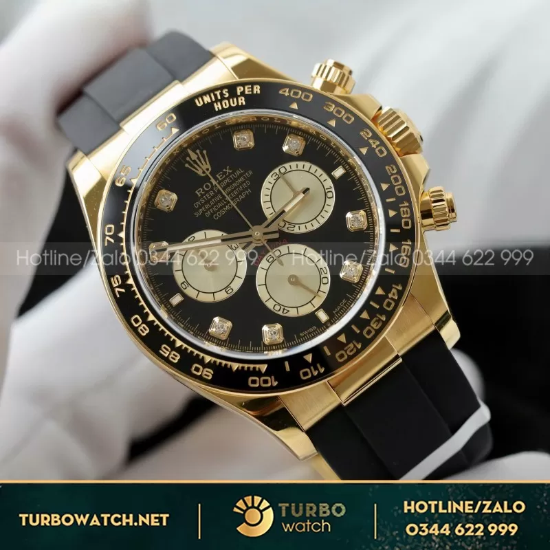 Đồng Hồ Rolex Daytona Chế Tác Bọc Vàng 18K Bộ Chuyển Động Calibre 4131 40mm