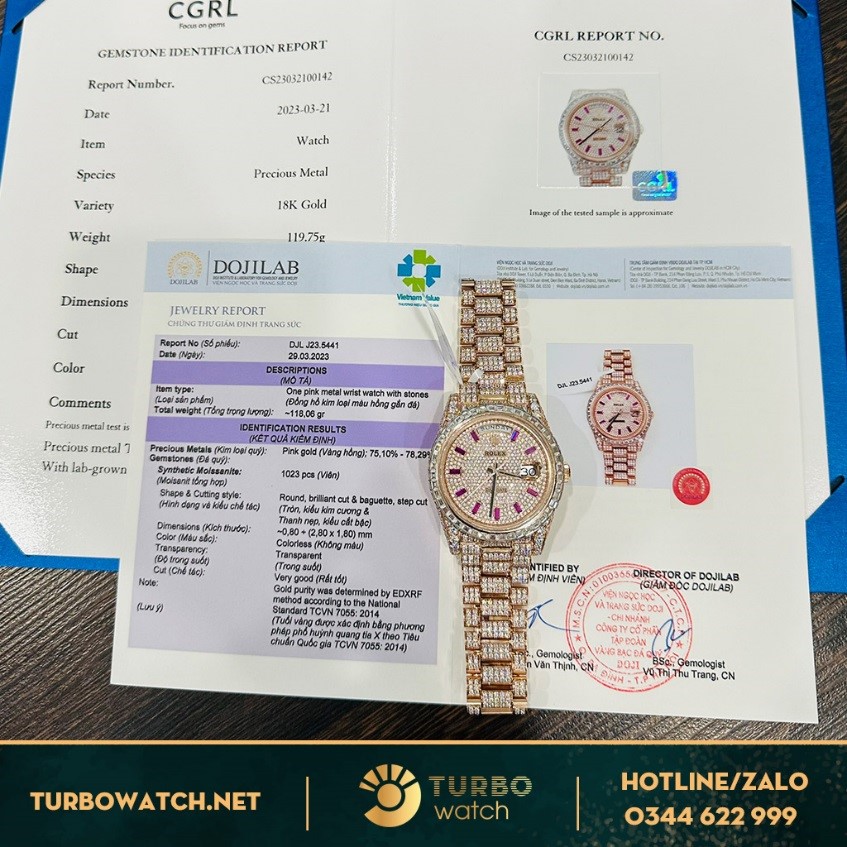 Đồng hồ Rolex super fake có giấy tờ kiểm định rõ ràng