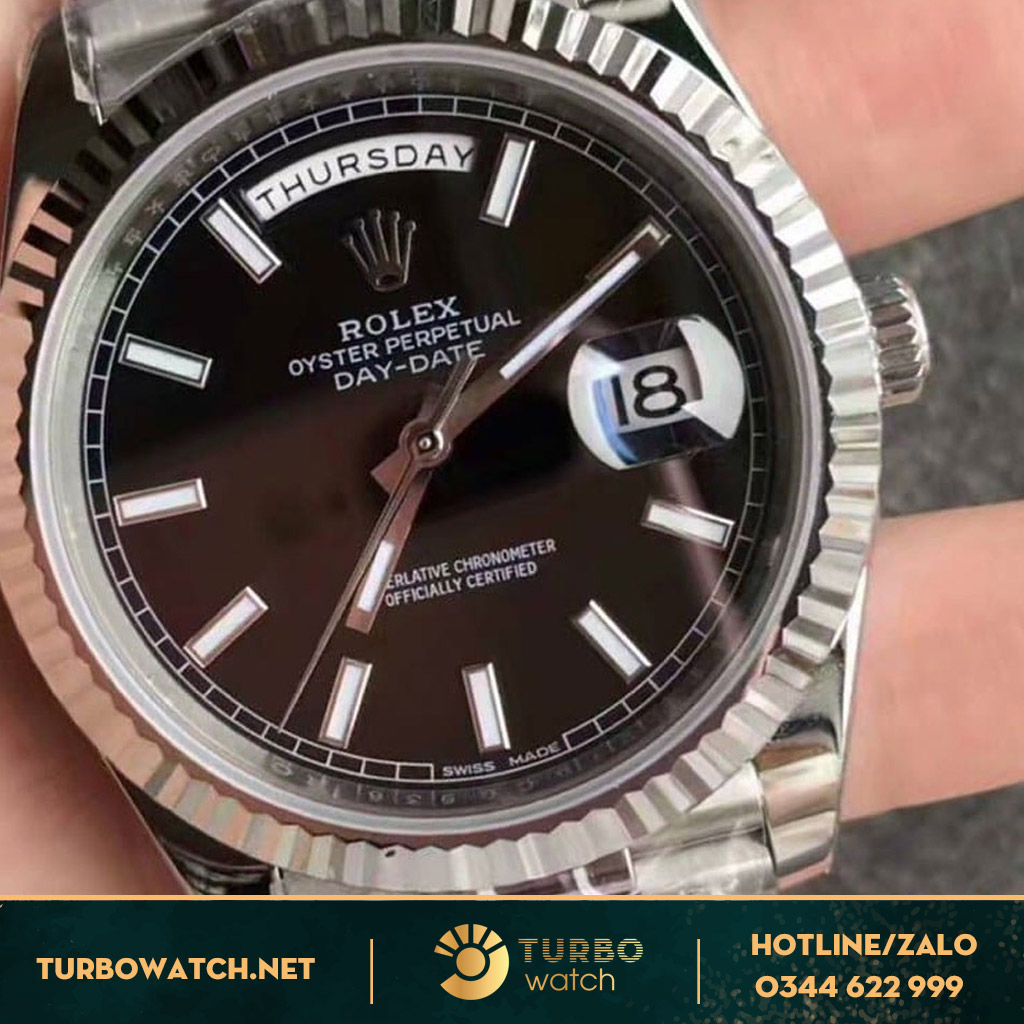 đồng hồ Rolex fake 1-1 Day-Date 36 Black