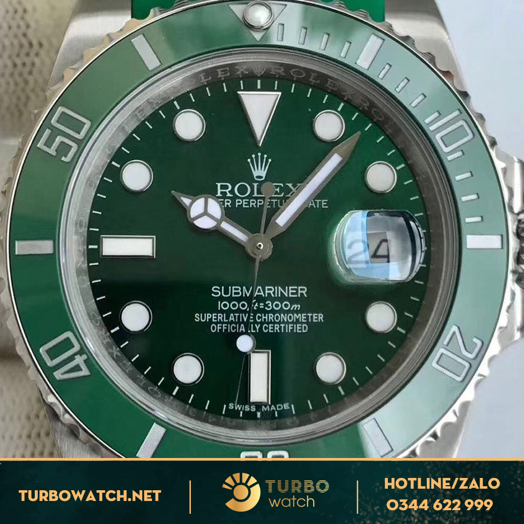 đồng hồ Rolex fake 1-1 Submariner Hulk 116610LV