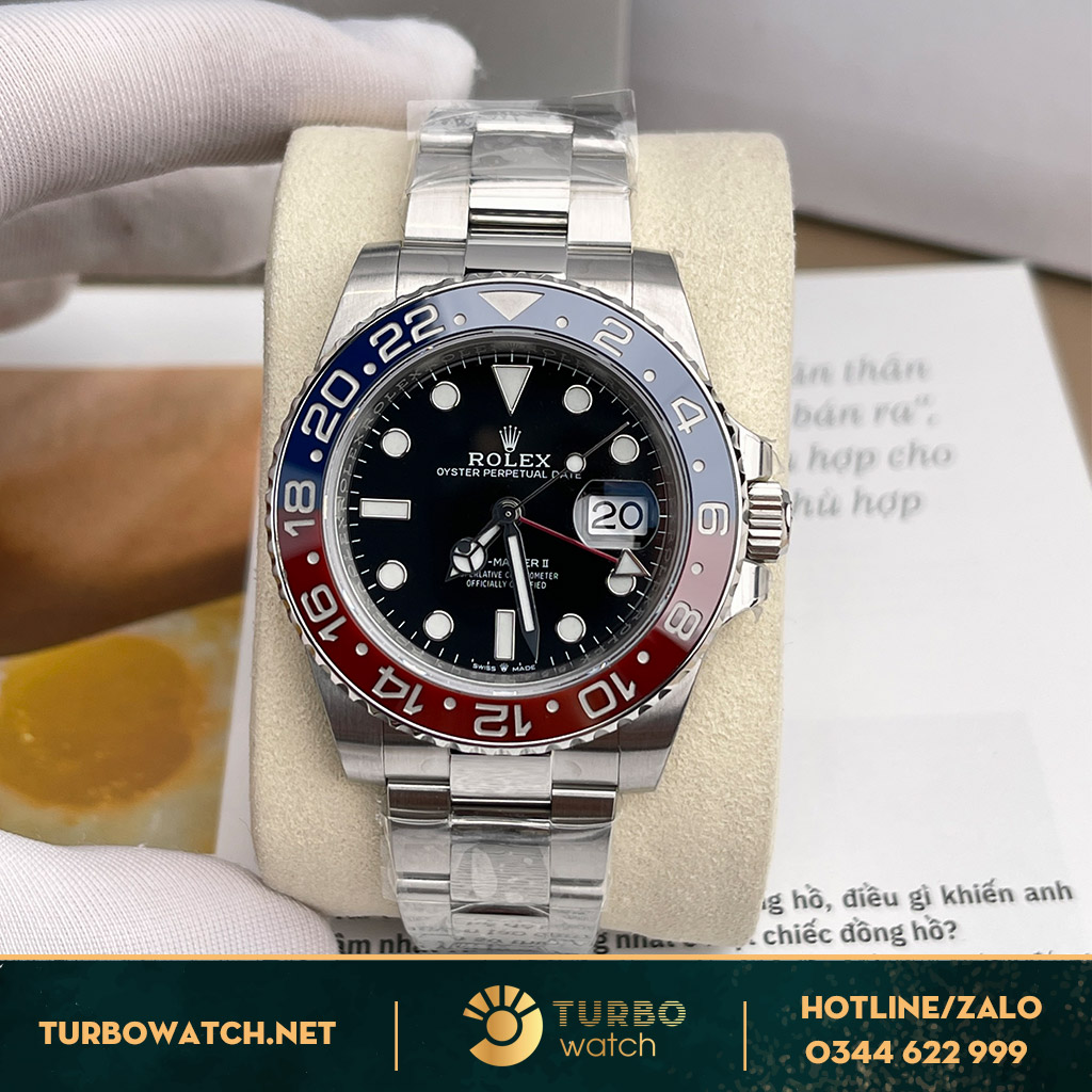 Đồng Hồ Rolex GMT - Master II Rep 1:1 126710BLRO Dây 3 Oyster 