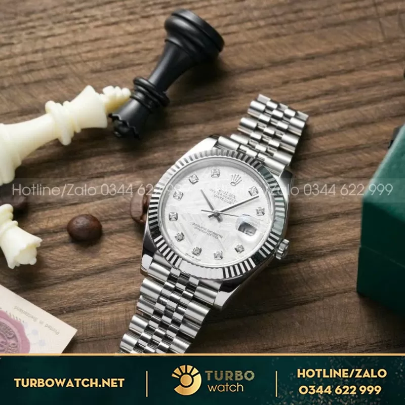 Đồng Hồ Rolex Rep 11 DateJust 3235 Mặt Số Số Trắng Nhà Máy VS 41mm