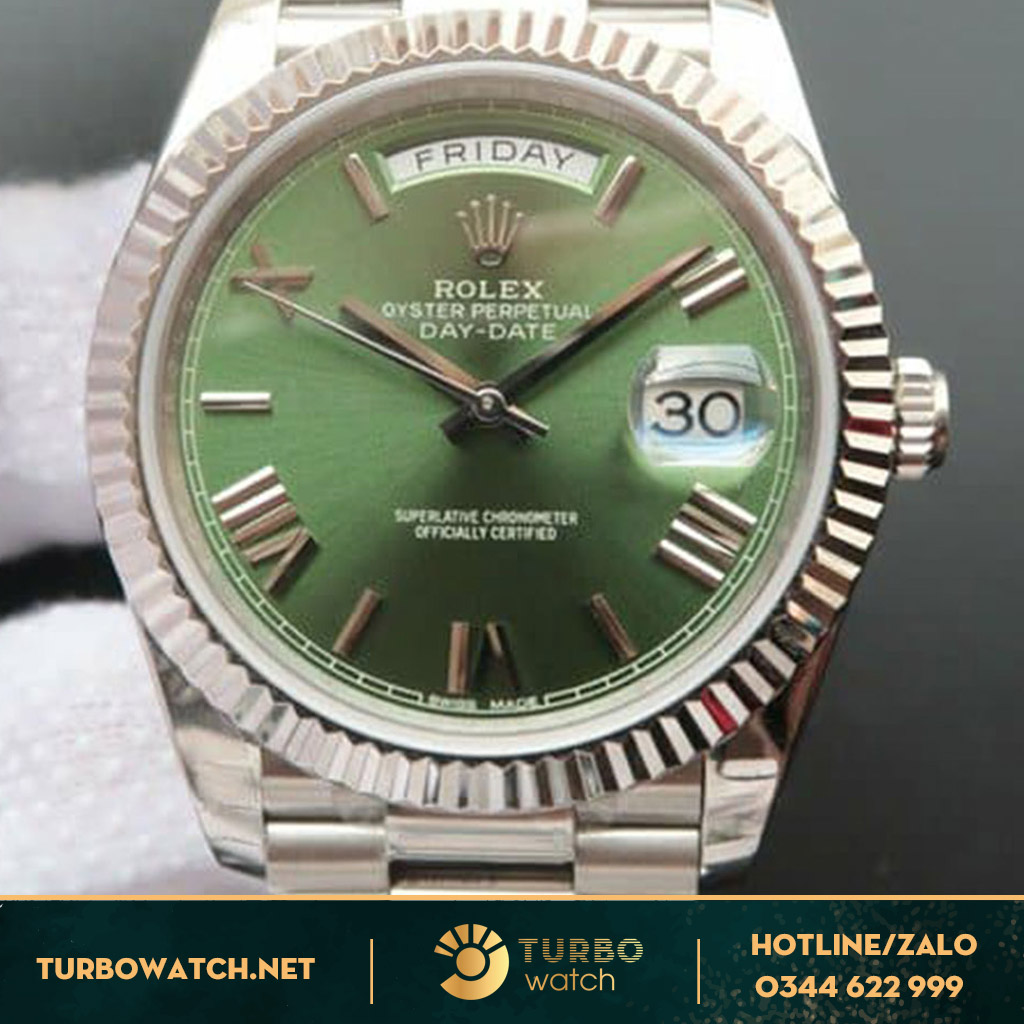 đồng hồ Rolex replica 1-1 DAY-DATE 228239 GREEN