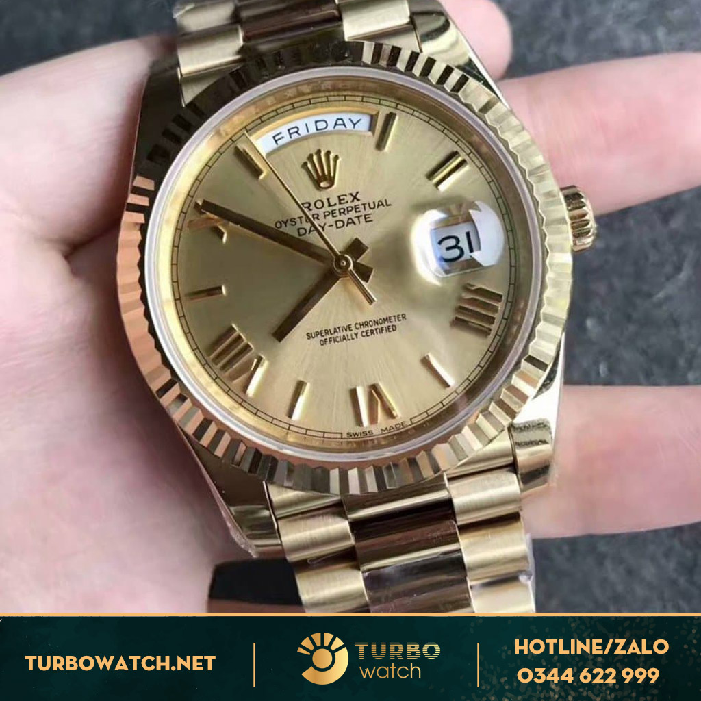 đồng hồ Rolex replica 1-1 Day-Date Watchct yellow