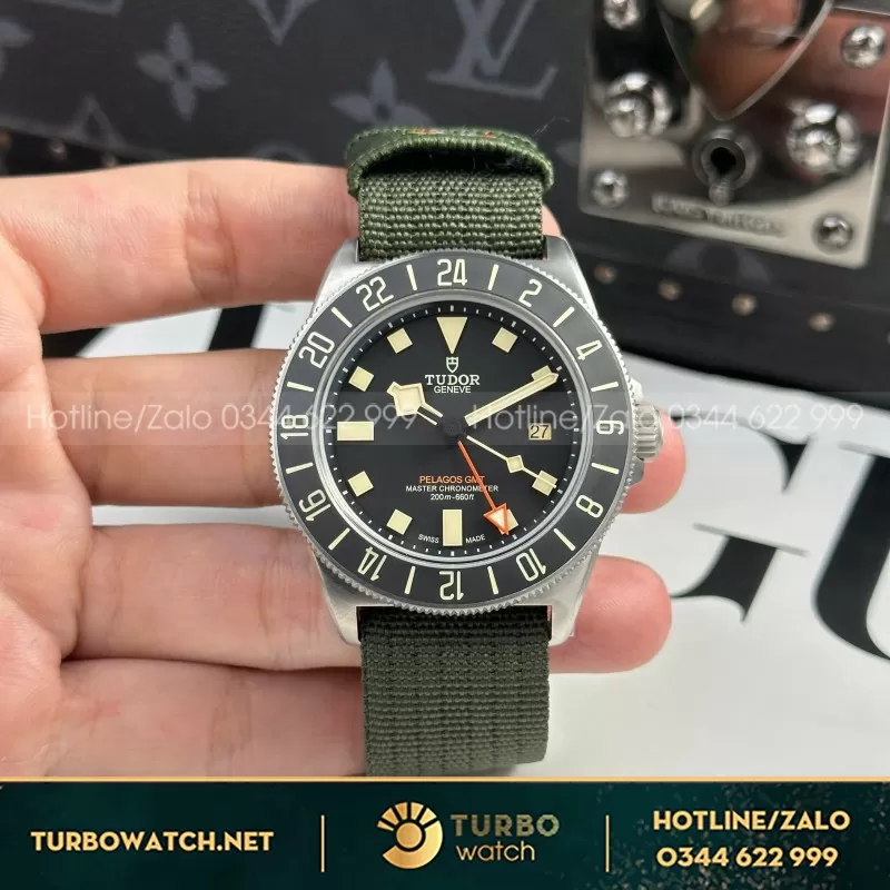 Đồng Hồ Tudor Chế Tác Pelagos FXD GMT Nam Mặt Đen Nhà Máy M+ 42mm