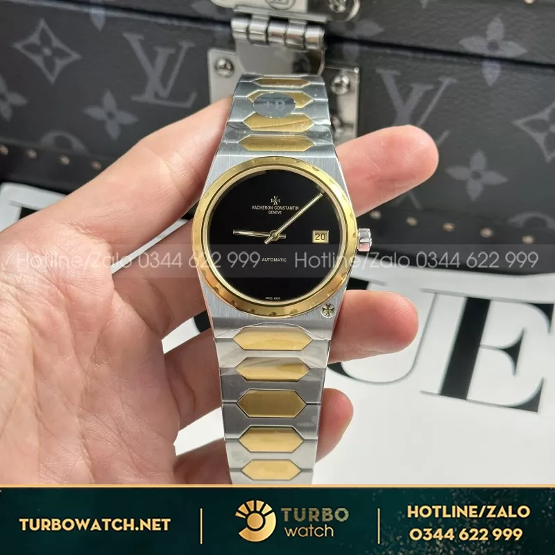 Đồng Hồ Vacheron Constantin Historiques 222 Fake 11 Demi Vàng Dây Kim Loại 8F 37mm