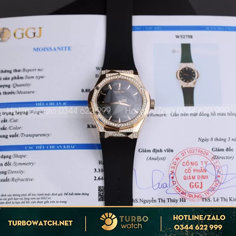 HB Orinsky độ viền zikzak Moissanite đã kđ Size 39mm