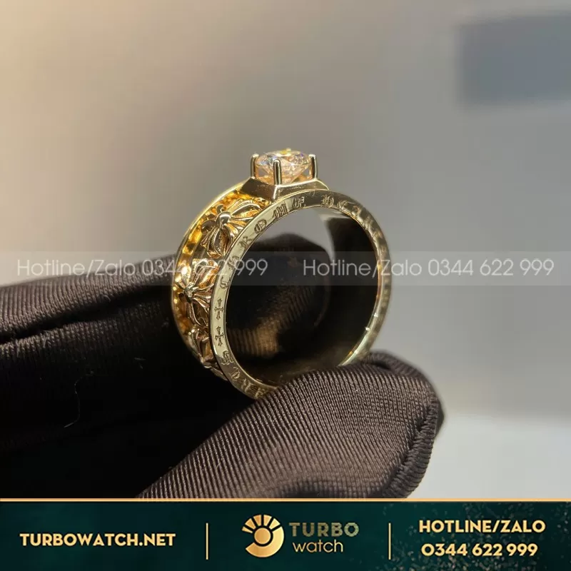 Nhẫn Nam Chế Tác Vàng 18K Moisanite