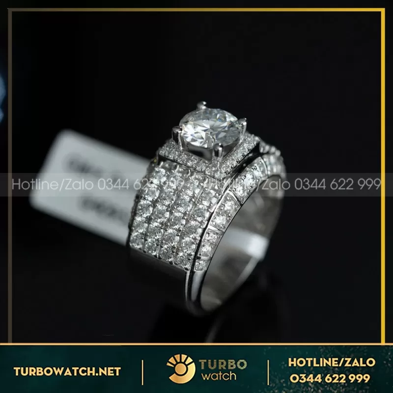 Nhẫn Nam Thiết Kế Moissanite