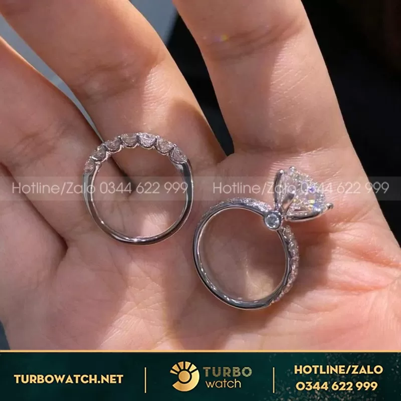 Nhẫn Nữ 18K Kim Cương Lad Nuôi Cấy