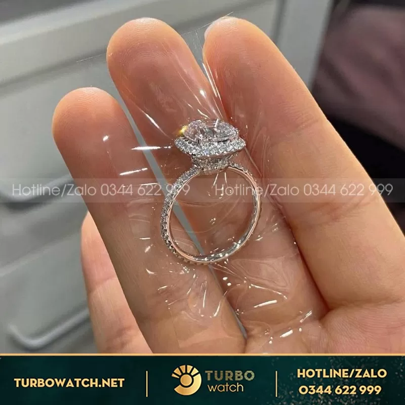 Nhẫn Nữ Thiết Kế Vàng 18K Cvd Diamond