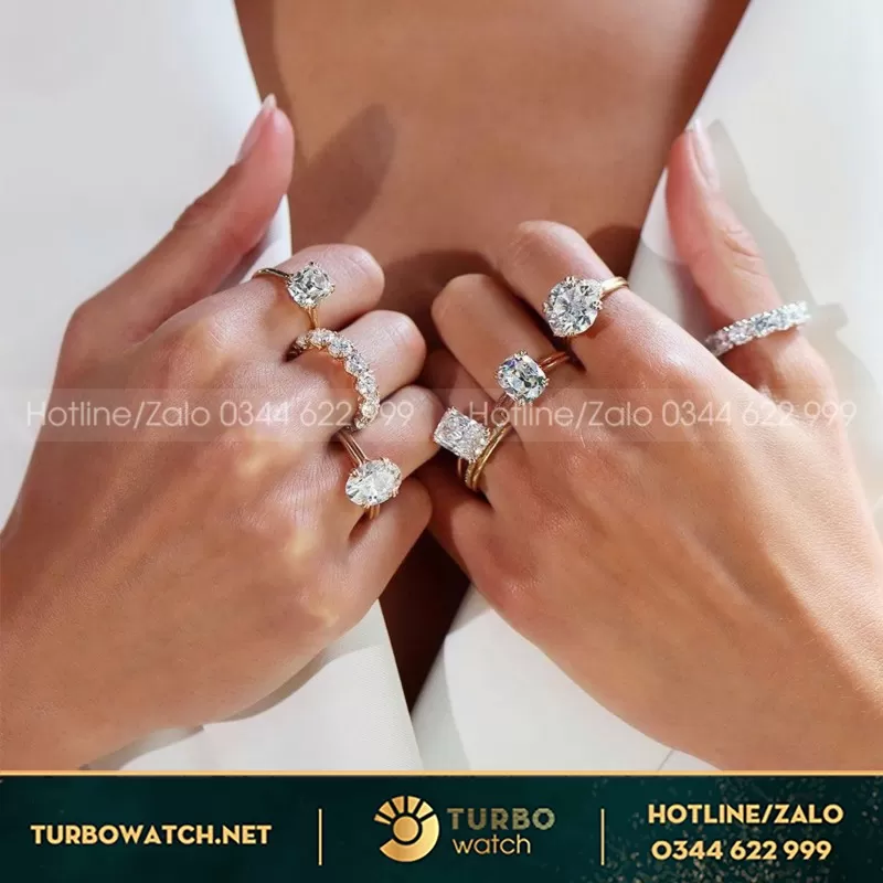Nhẫn Nữ Thiết Kế Vàng 18K Kim Cương Thiên Nhiên