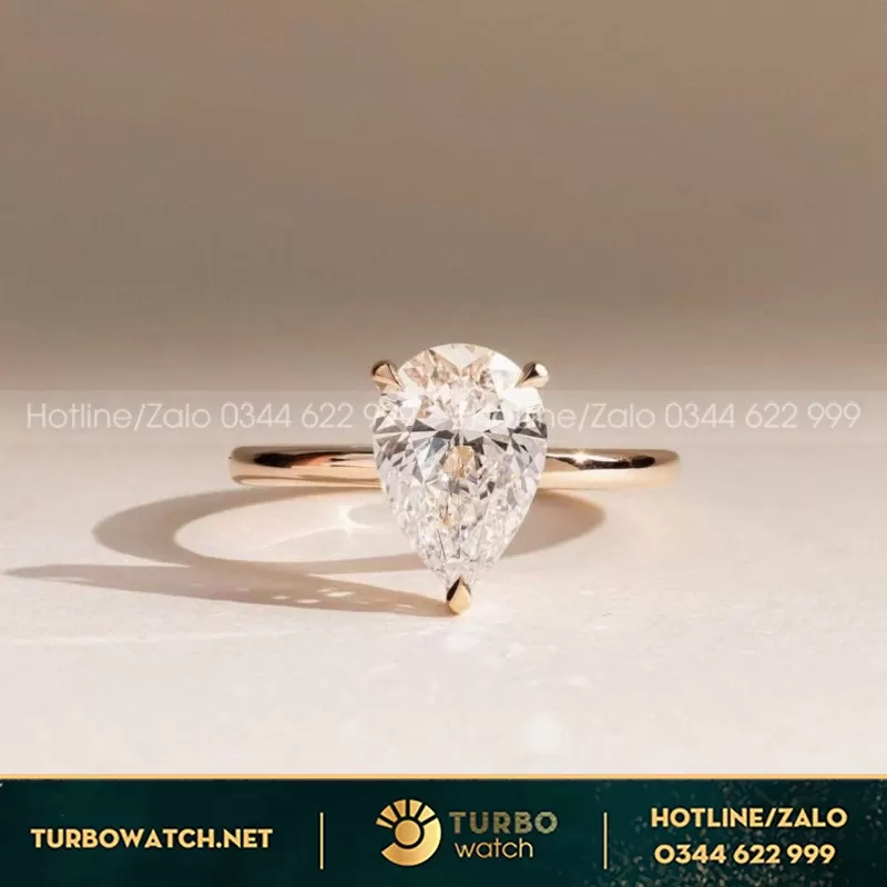 Nhẫn Nữ Vàng Trắng 18K Kim Cương Thiên Nhiên