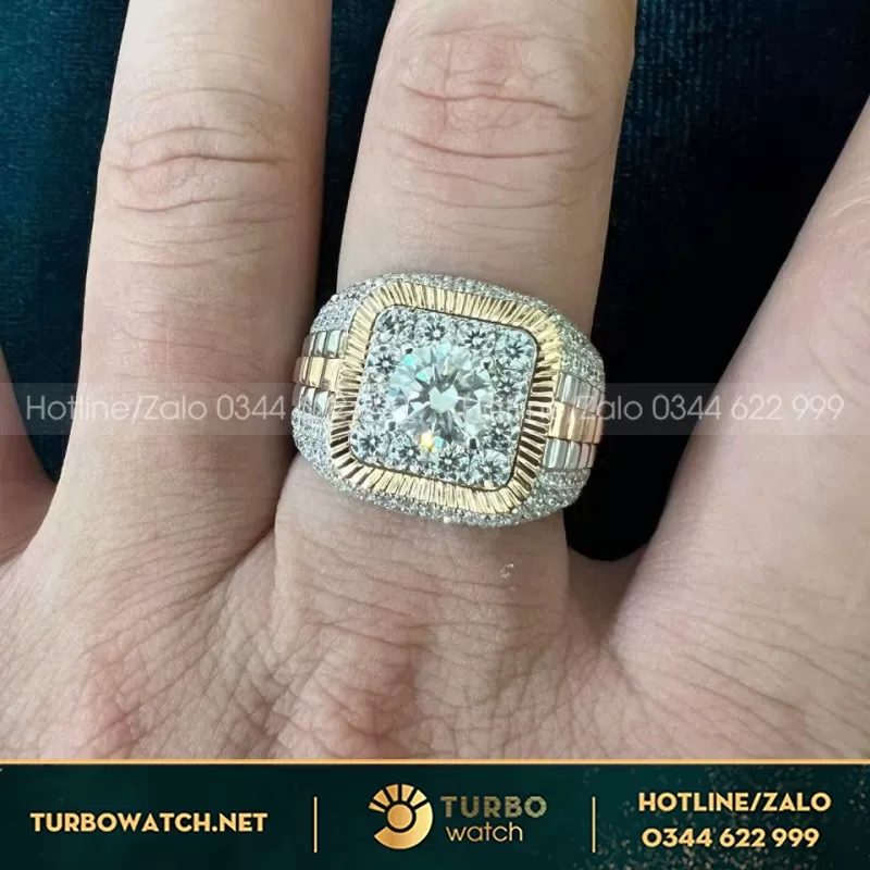 Nhẫn Thiết Kế Rolex Demi Vàng 18K
