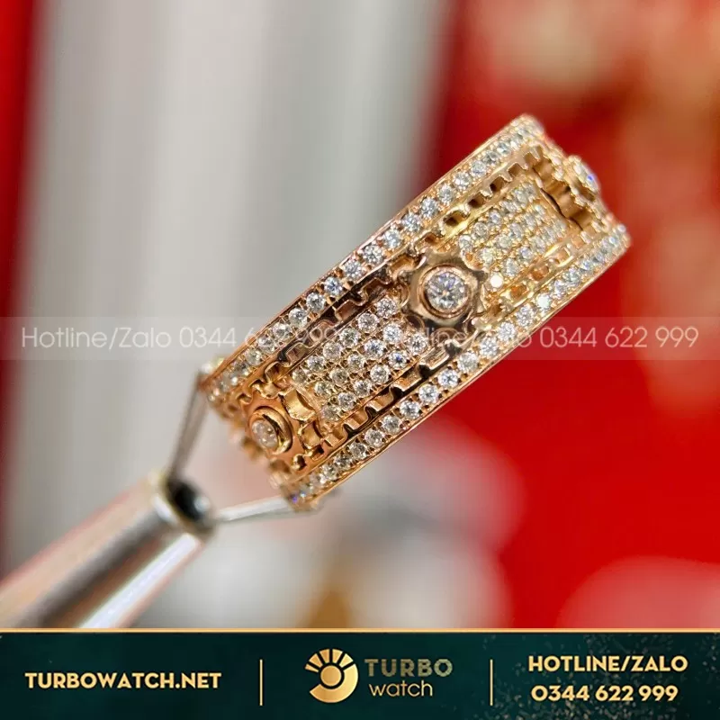 Nhẫn Xoay Vàng Hồng 10K Moissanite