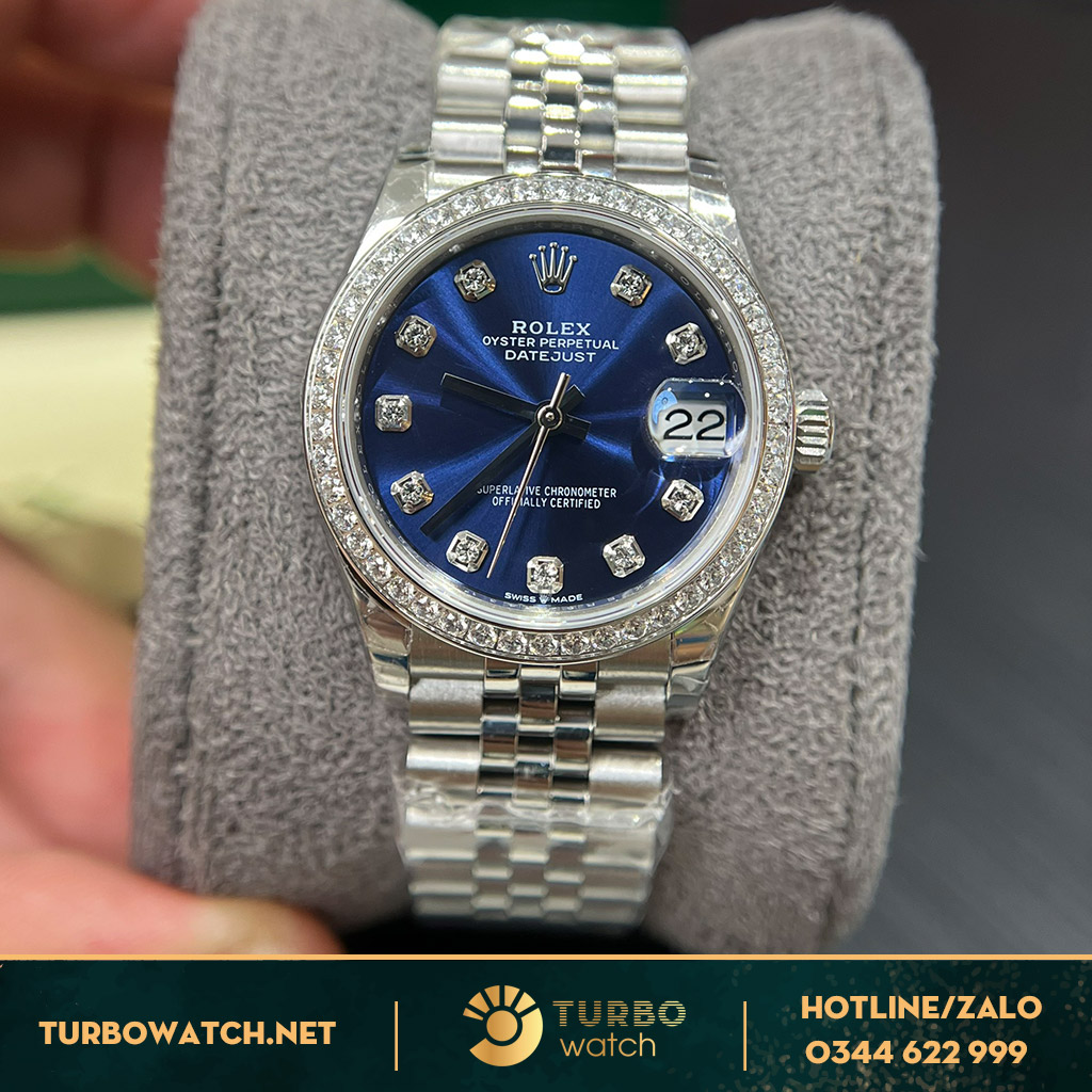 Rolex datejust 31mm blue dial replica