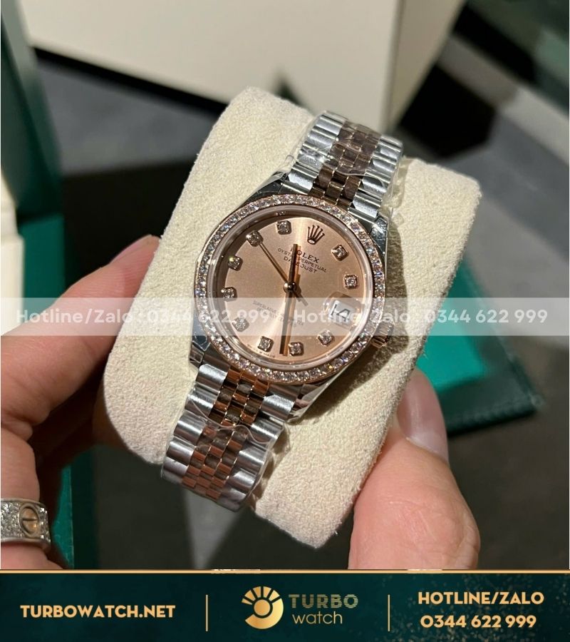 Rolex datejust 31mm demi rose gold