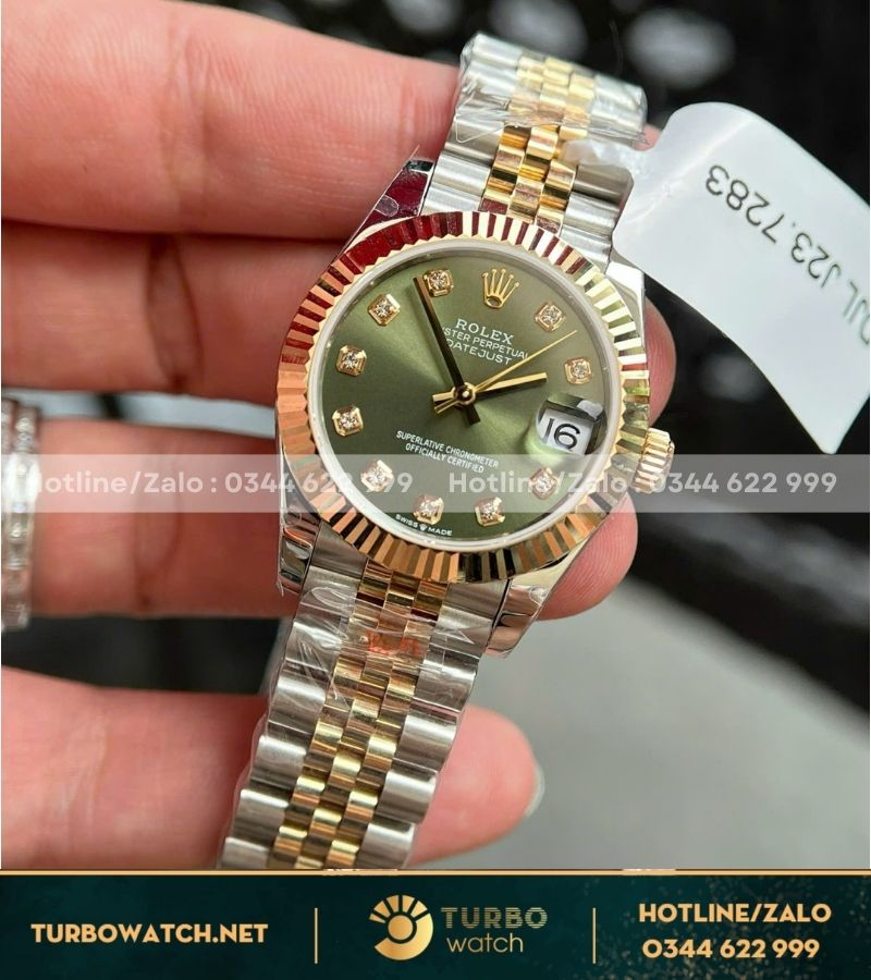 Rolex datejust bọc vàng 31mm full kiểm định