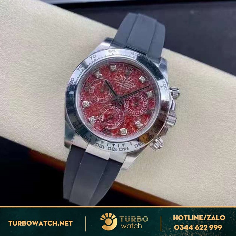 Đồng hồ Rolex like auth với mặt số đỏ hột lựu độc đáo
