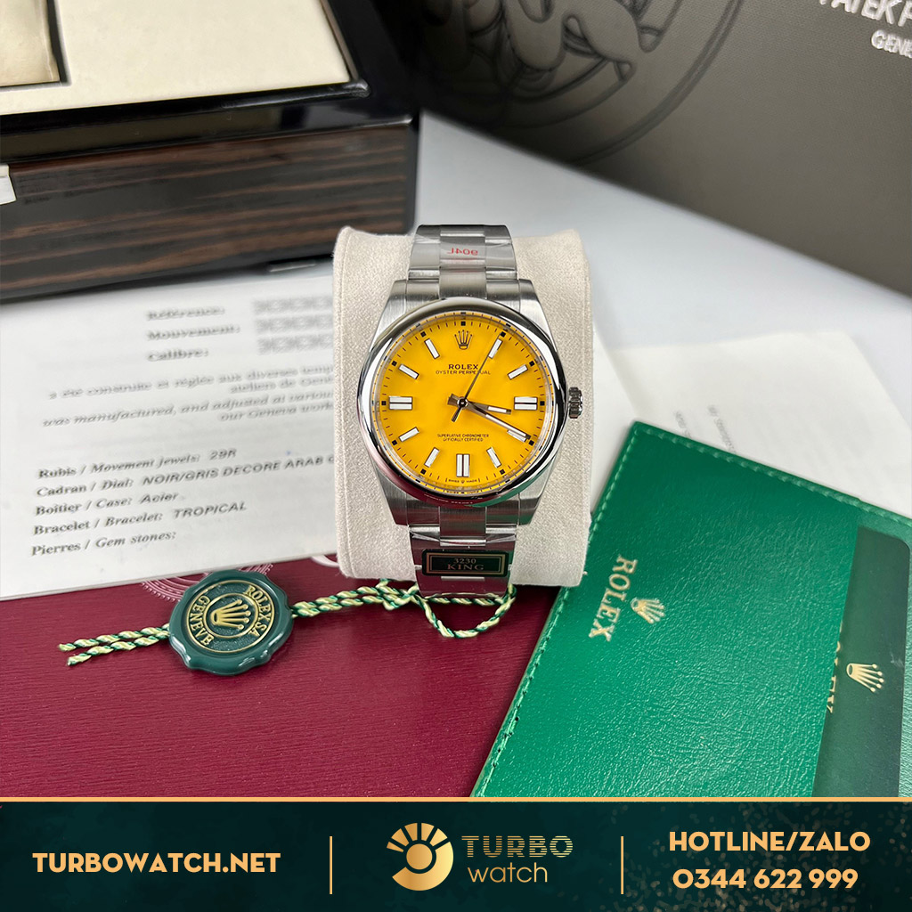 Rolex Oyster Perpetual 41mm yellow dial