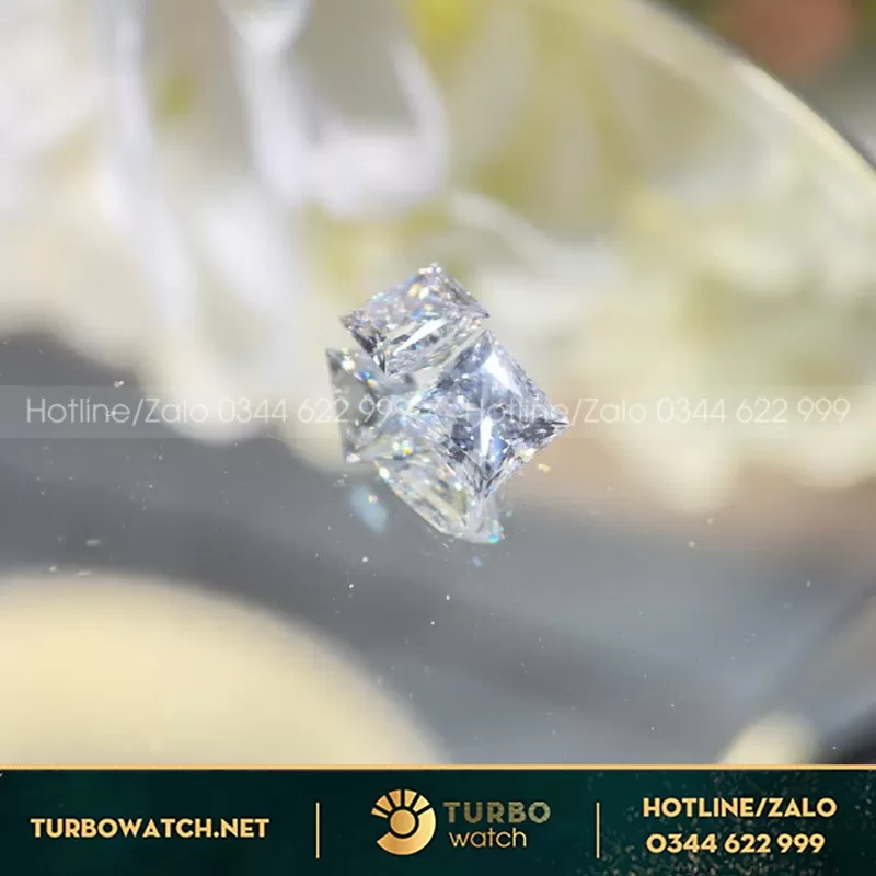 Viên Kim Cương Princess Cut 3Ct