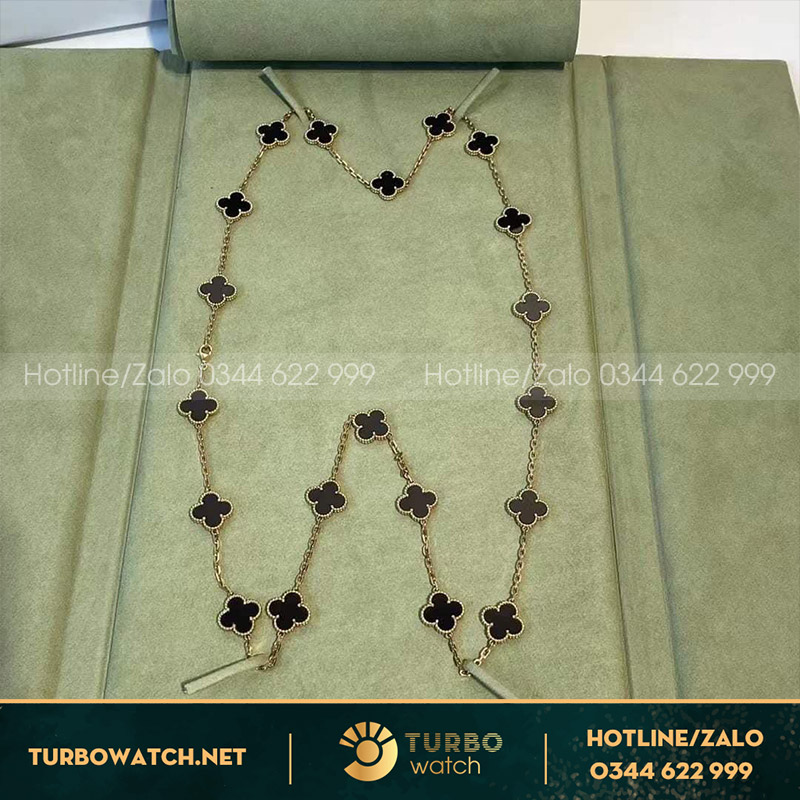 Vintage alhambra long necklace ,20 motifs 