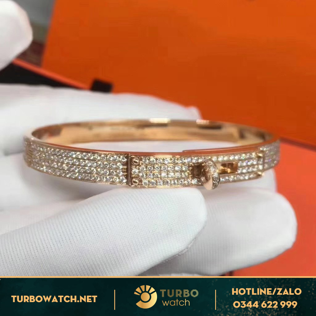 vòng tay Hermès vàng 18k kim cương